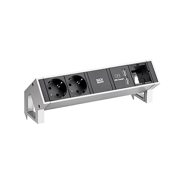 BACHMANN Steckdoseneinheit inox 2xSchutzk.1xUSB1xABD 902.428